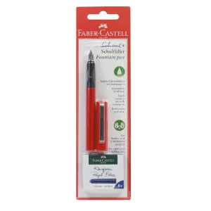 ■ Faber-Castell - School Fountain Pen Set - Red