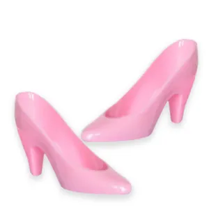 12 Pink Cinderella Glass Slippers Cake Topper Wedding Decoration Princess Party