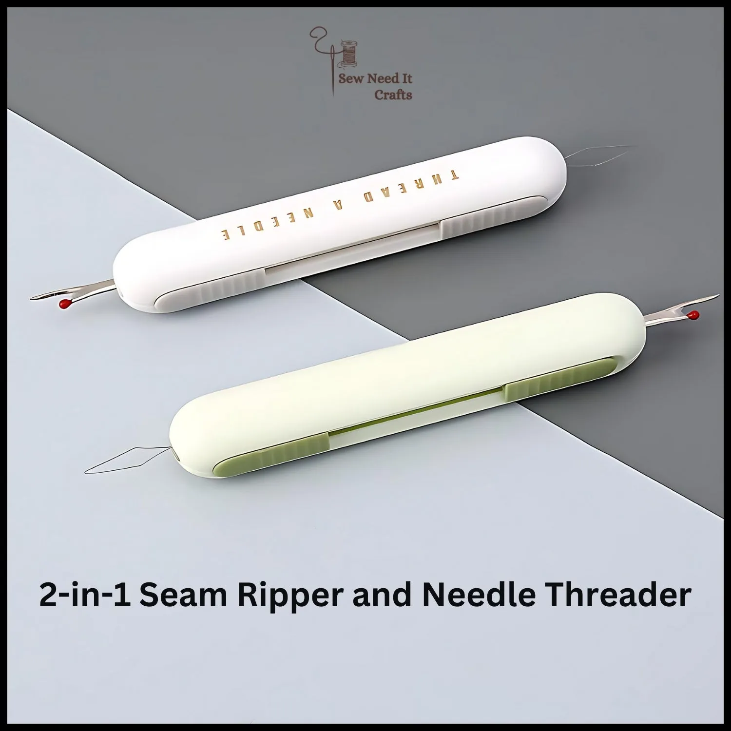 2-in-1 Easy To Needle Threader Minder and Use Seam Ripper