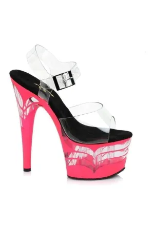 709-VECTOR Platform Sandal  | Clear Vinyl