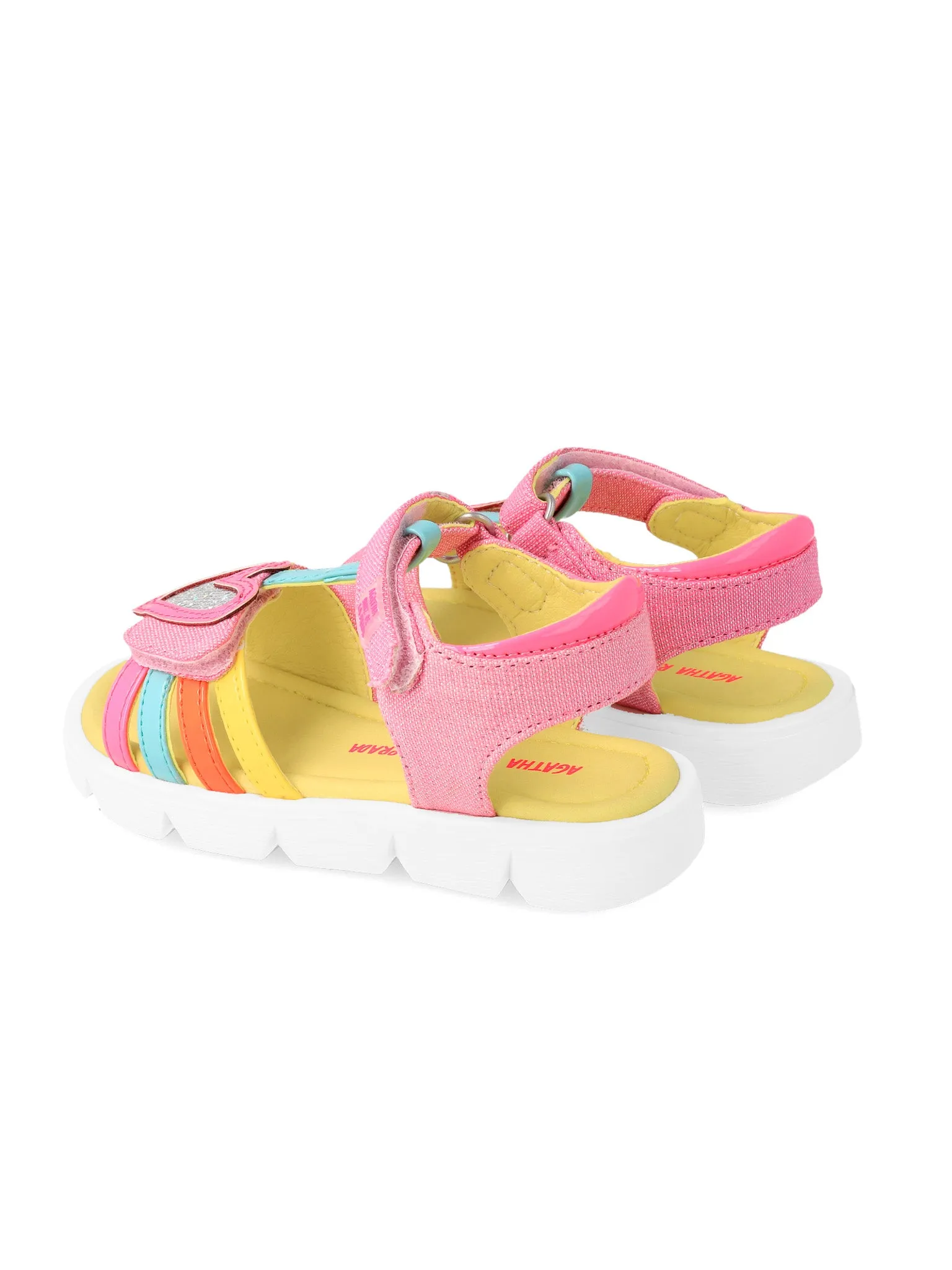 Agatha Ruiz de la Prada Pink Rainbow Heart Sandals