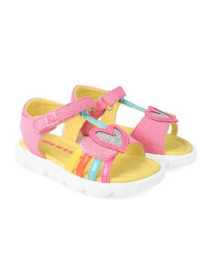 Agatha Ruiz de la Prada Pink Rainbow Heart Sandals