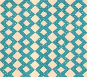 Alan Campbell Fabric: Handstitch - Custom Turquoise on Tinted Suncloth (OUTDOOR)
