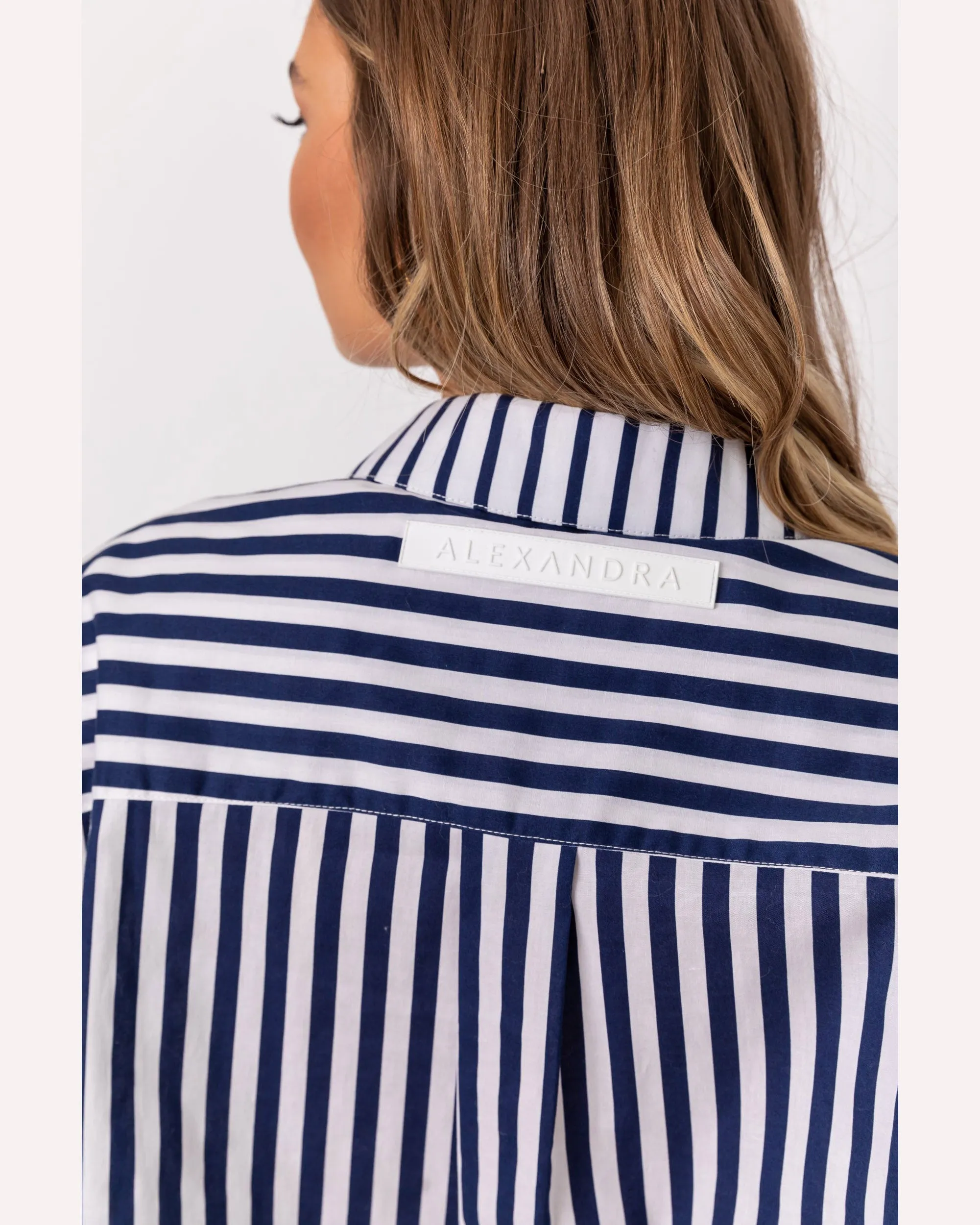 Alexandra Austin Mixed Stripe Shirt - Navy