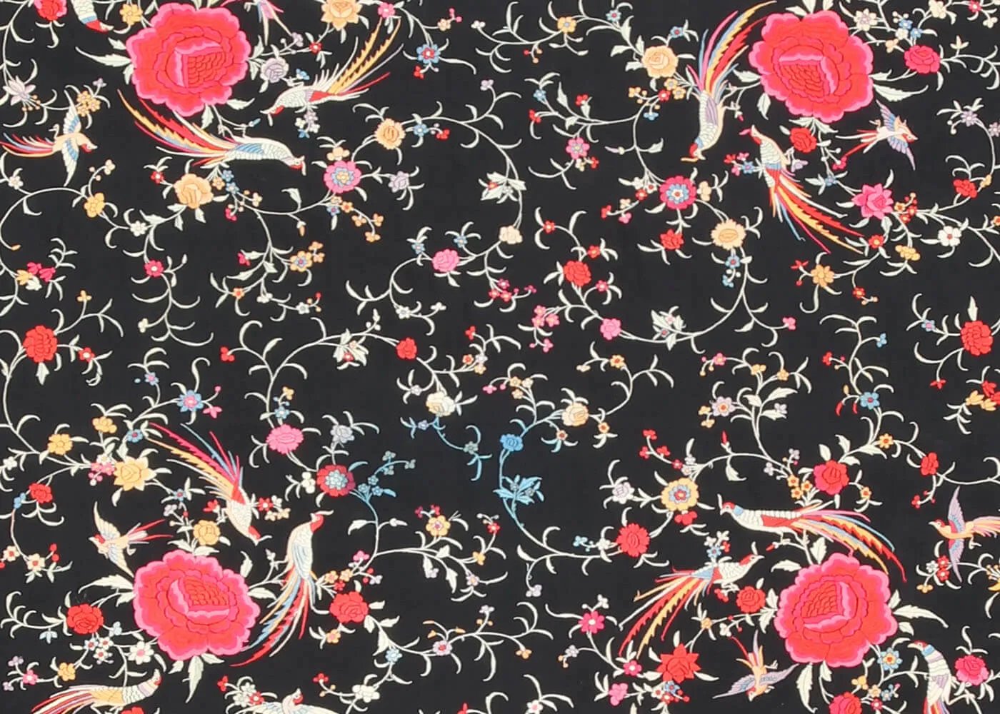 Antique Cantonese Silk Embrodery - 4'1" x 4'1"