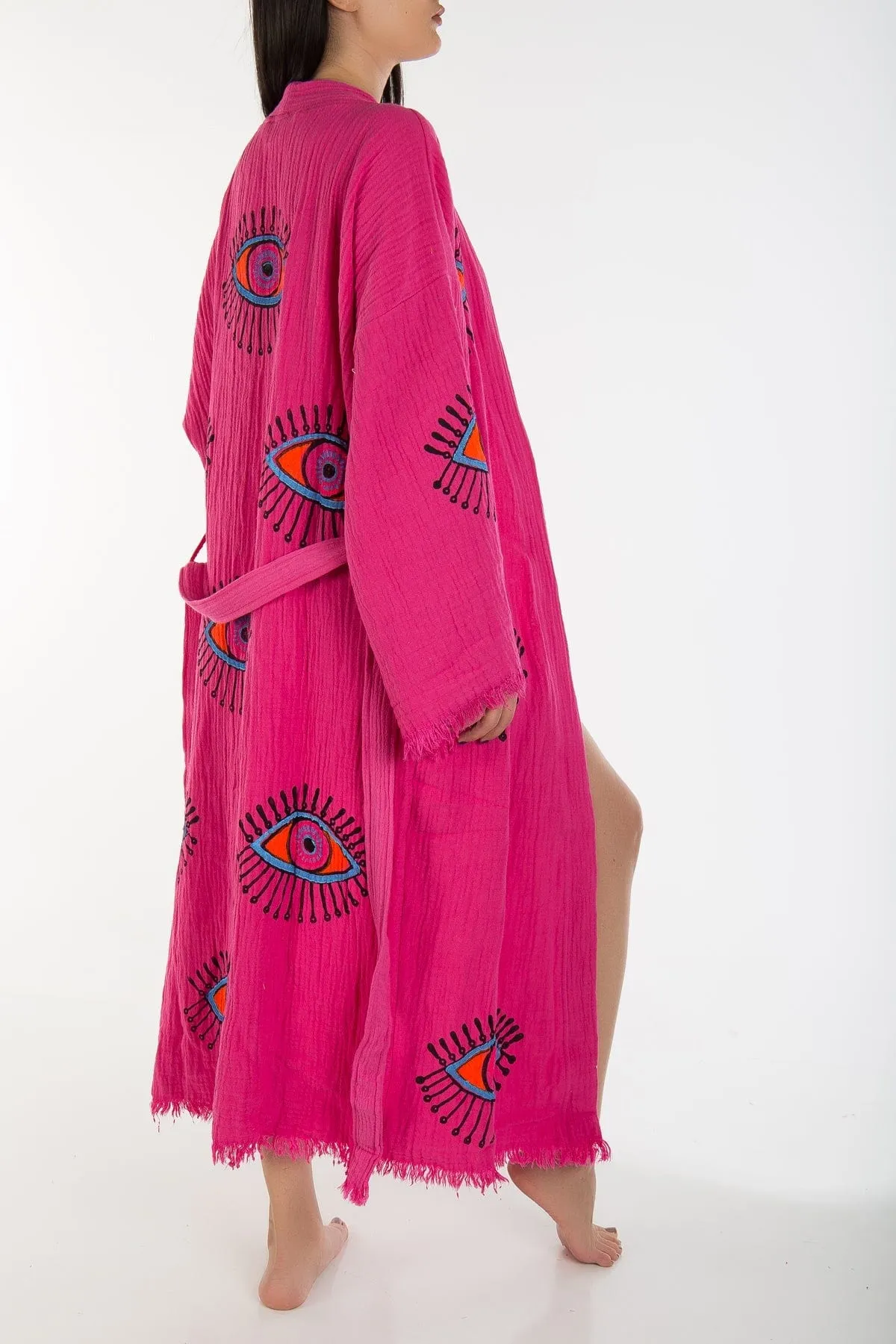 Aria Handmade Cotton Kimono | Pink
