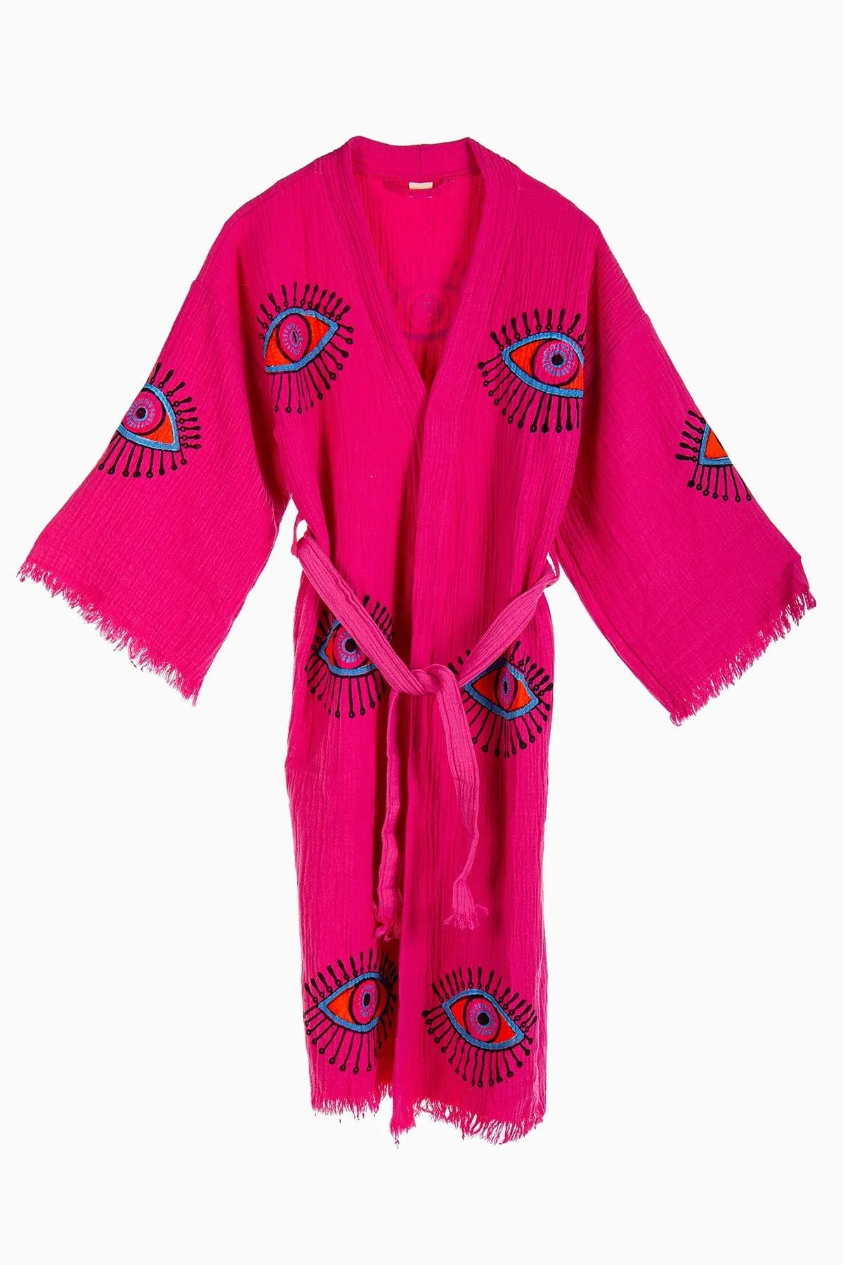 Aria Handmade Cotton Kimono | Pink
