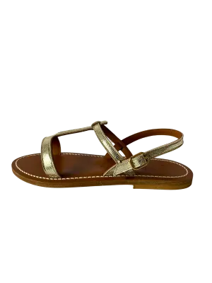 Astor T Strap Sandal in Disco Platinum