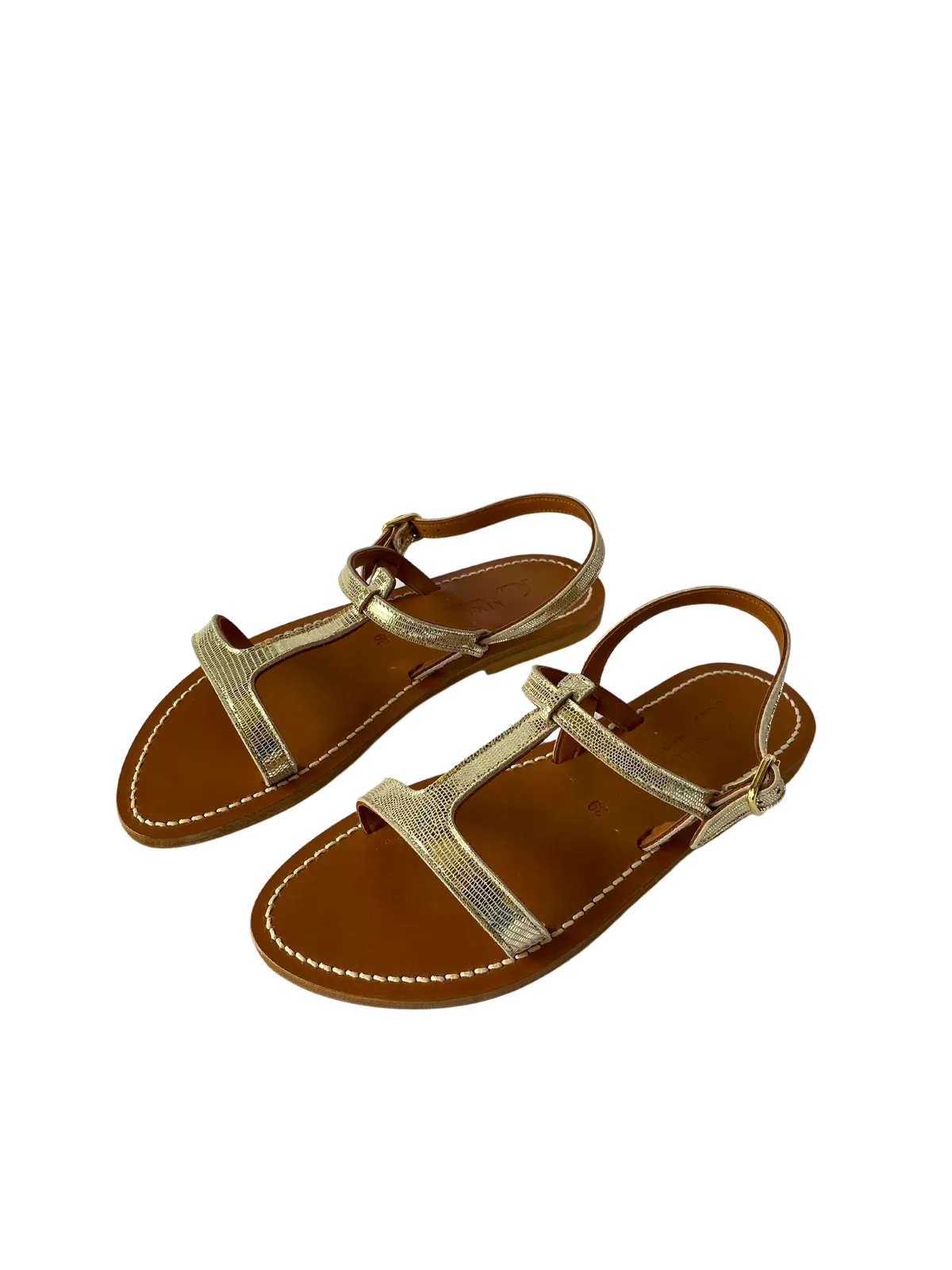 Astor T Strap Sandal in Disco Platinum