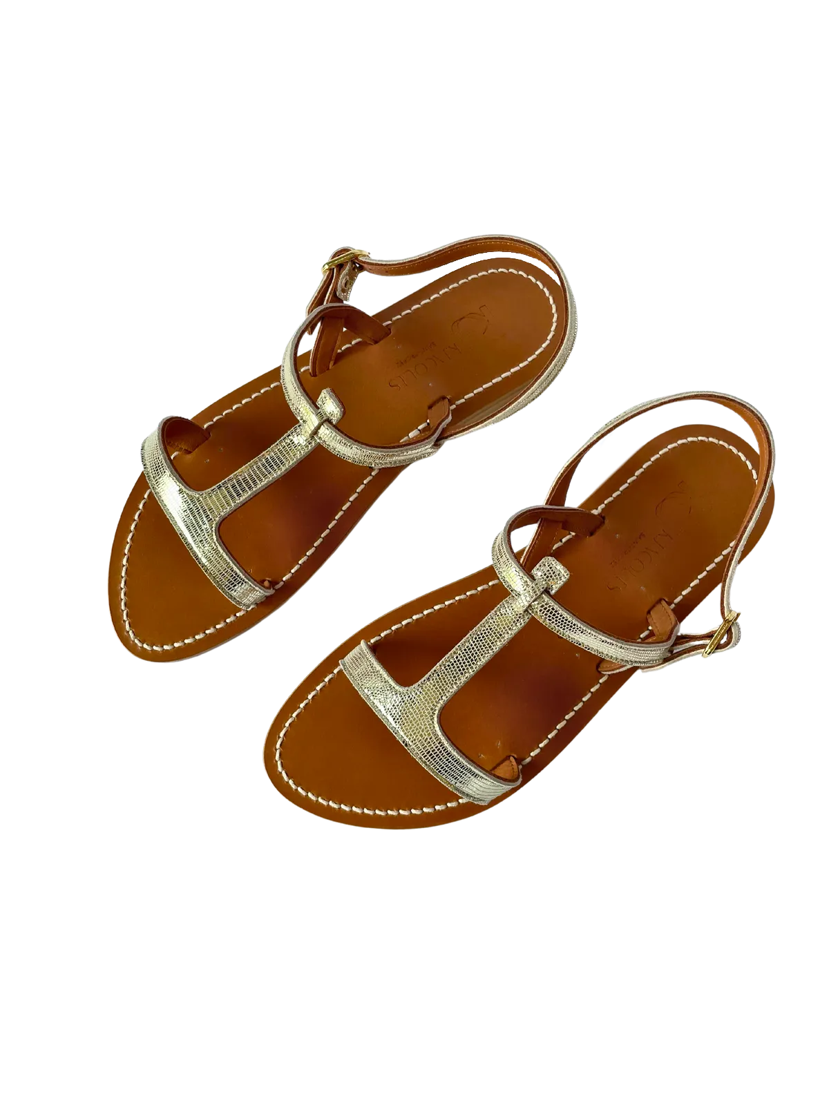 Astor T Strap Sandal in Disco Platinum