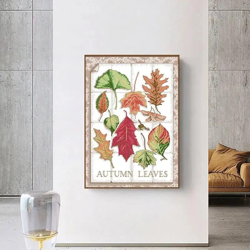 Autumn Leaves - DIY Handmade Cross Stitch Embroidery Kits