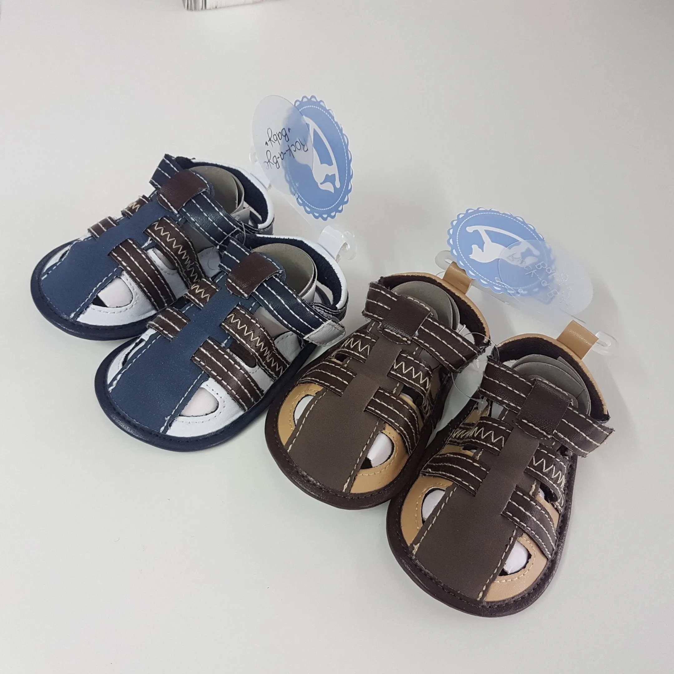 BABY BOYS VELCRO SANDALS (0-12 MONTHS) Q17485
