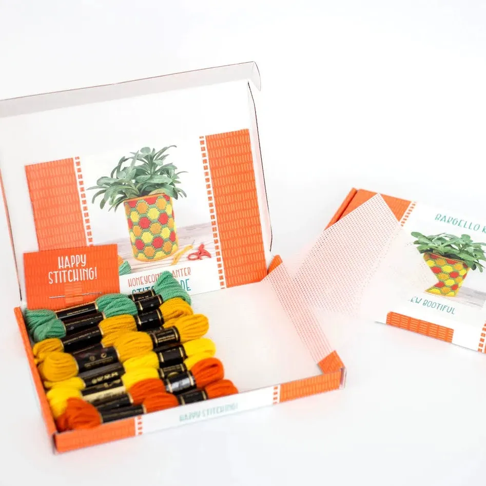 Bargello Planter DIY Kit, Honeycomb