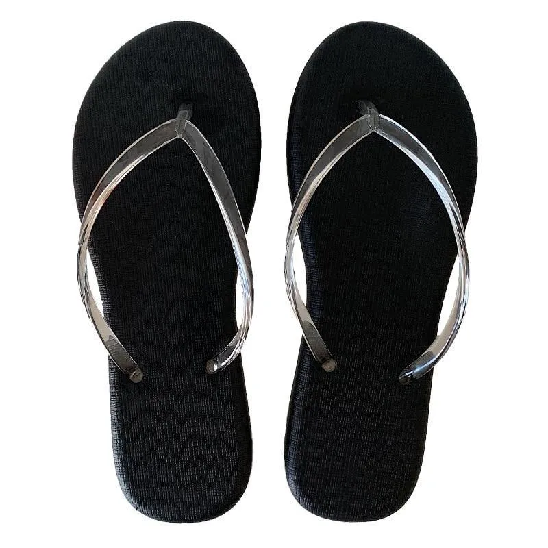 Beach Flip Flops Transparent Girls Indoor Outside Slippers Comfortable PVC Summer Shoes Female Slides