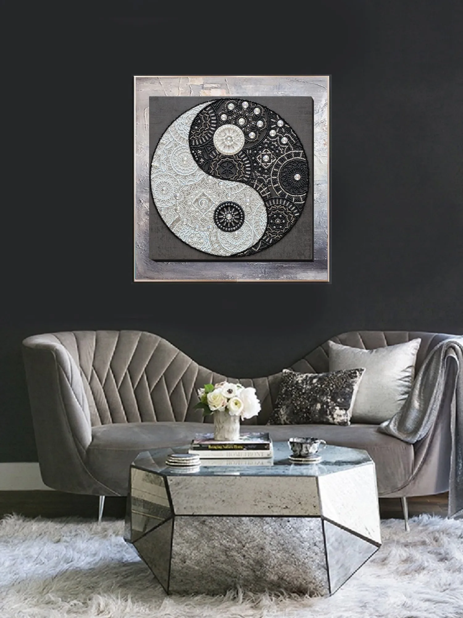 Bead Embroidery Kit - Balance. Yin and yang