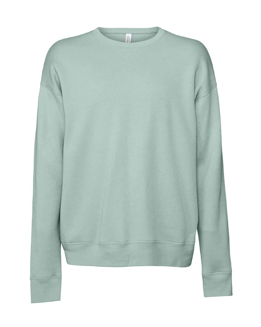 BELLA   CANVAS Drop Shoulder Unisex Sponge Fleece Crewneck Dusty Blue