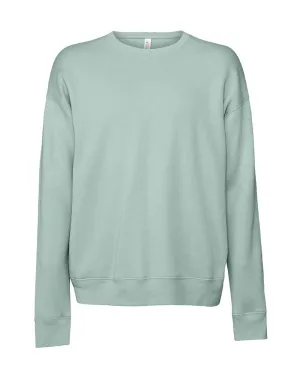 BELLA   CANVAS Drop Shoulder Unisex Sponge Fleece Crewneck Dusty Blue