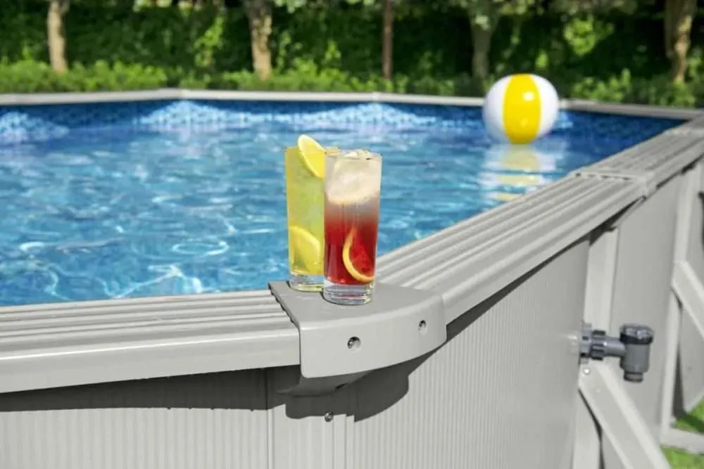 Bestway 20' X 12' X 48"/6.10M X 3.60M X 1.20M Oval Pool Set (Contents:One Pool, Sand Filter Pump(220-240V),Skimmer,Safety Ladder,Cover,Ground Cloth,ChemConnect Dispenser,Delivered on Pallet)