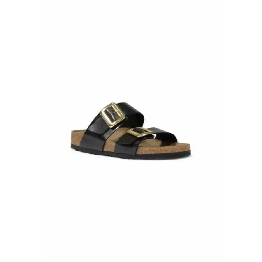 Black Double Strap Sandals