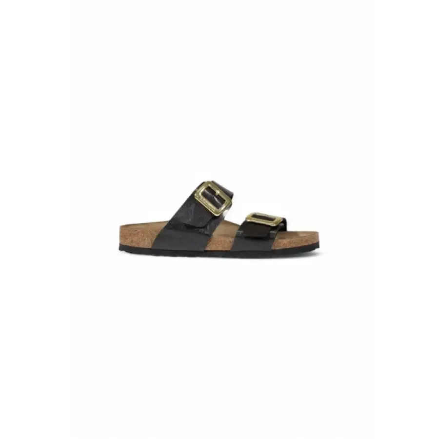 Black Double Strap Sandals