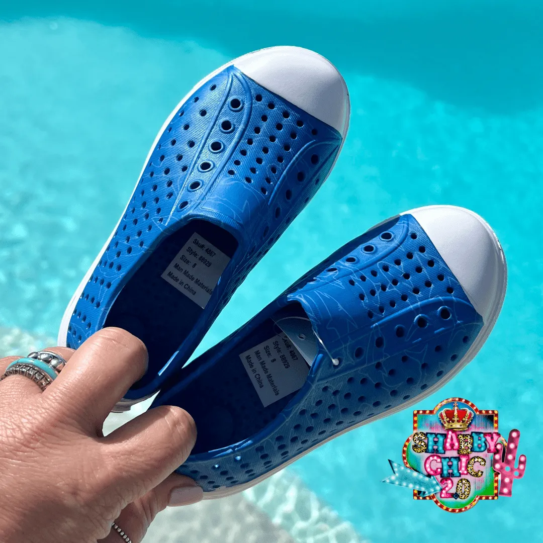 Blue Shark Slip on Shoes