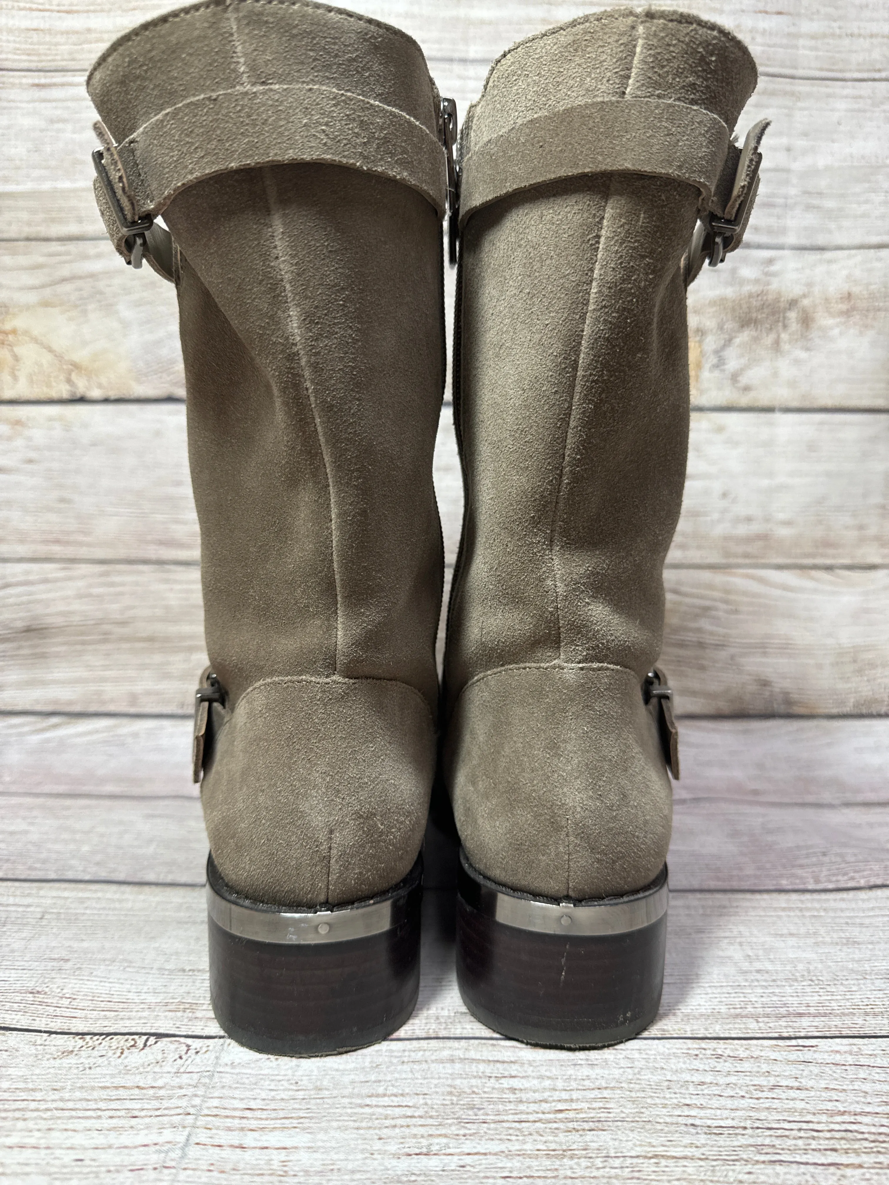 Boots Mid-calf Flats By Vince Camuto In Taupe, Size: 7.5