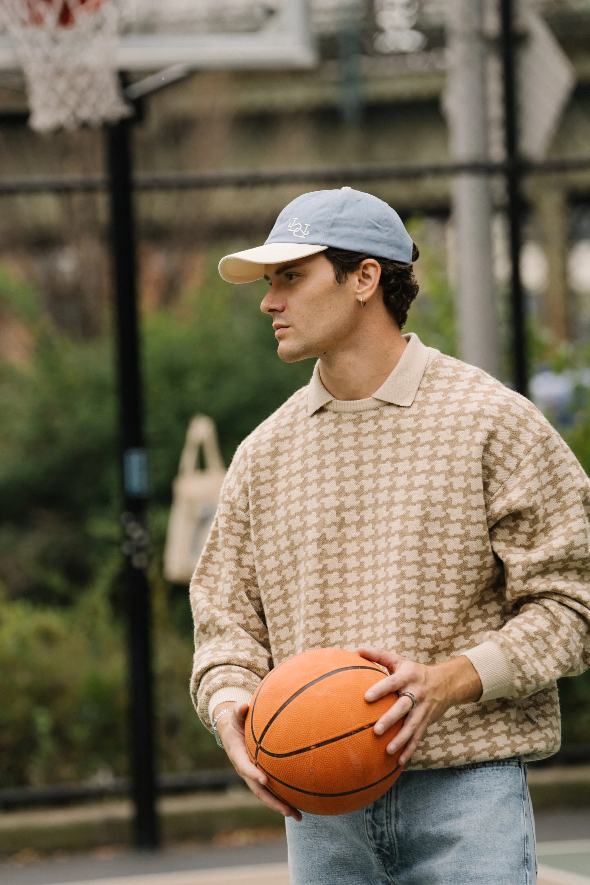 bound Signature Baseball Cap - Blue/Cream