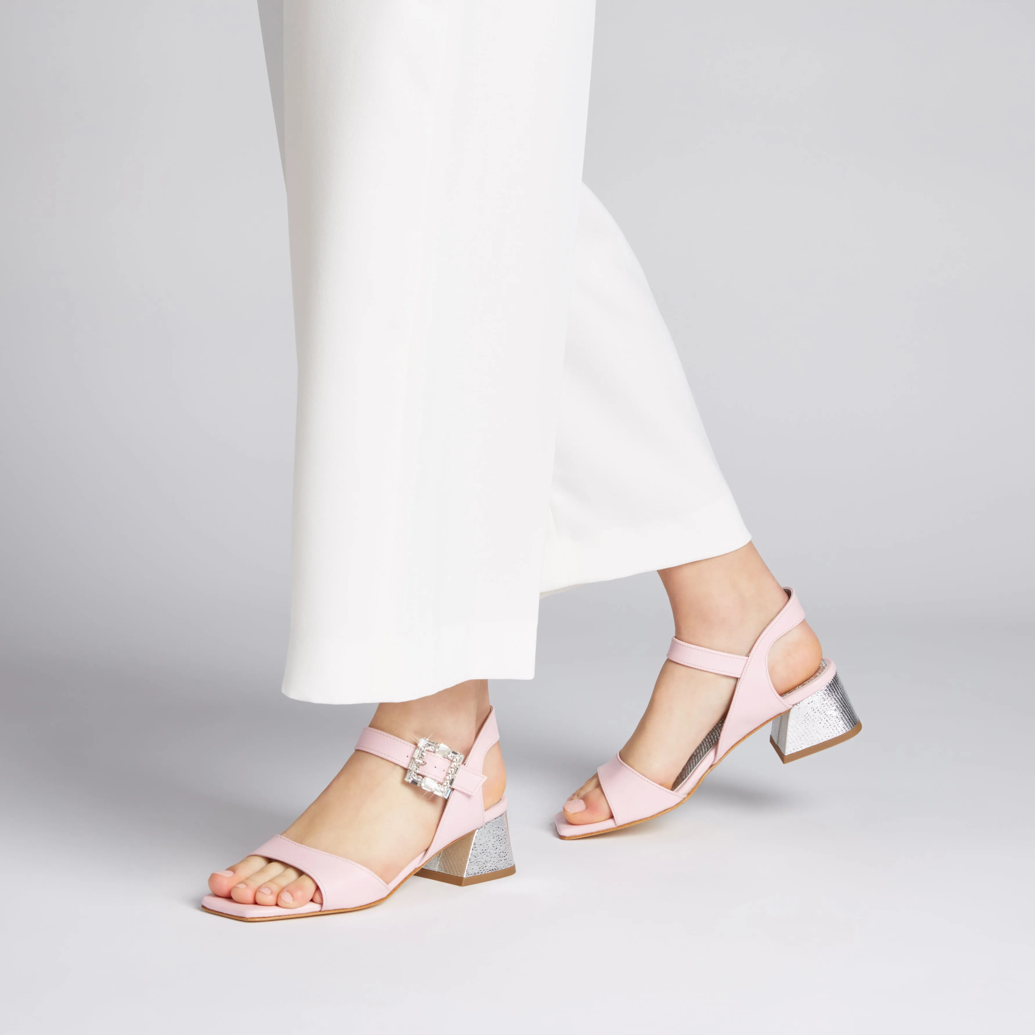 Brandi Pink Ankle Strap Sandals