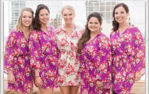 Bridesmaid Gift-Bridesmaid Robes-Bridesmaid Robe-Floral Robe-Kimono Robe-Wedding Robe*** Discount for Multi Orders, Please message us***