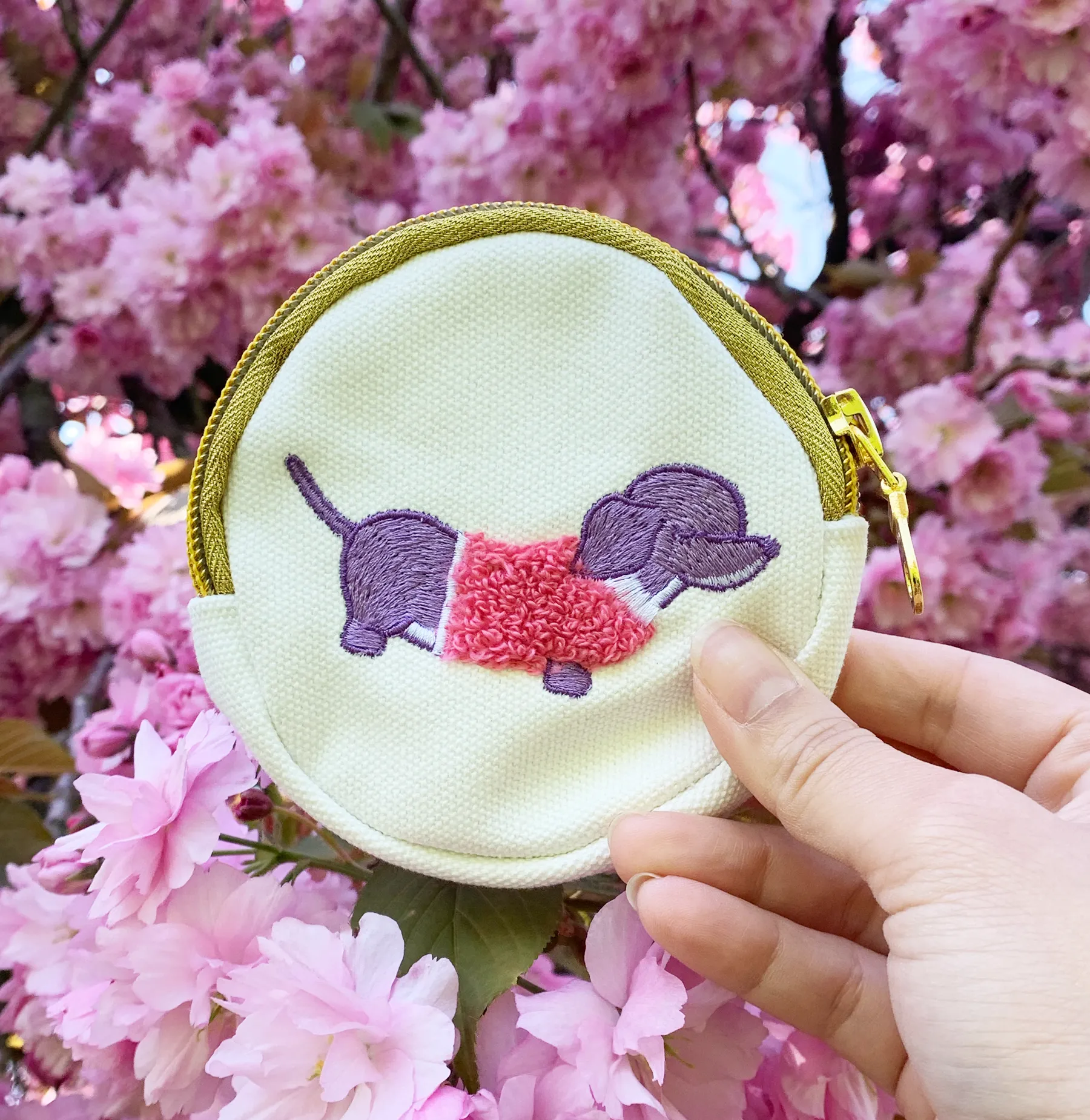 Bub rivers - embroidered coin purse