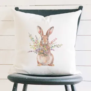 Bunny Bouquet - Square Canvas Pillow