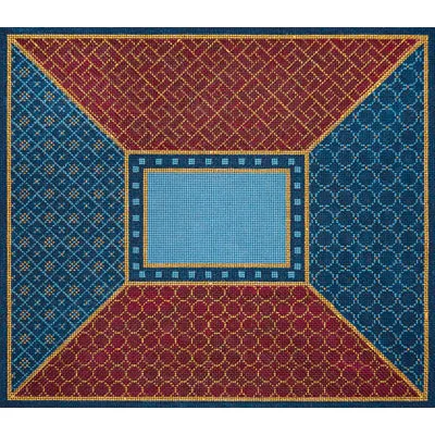 Burgundy & Blue Patterns