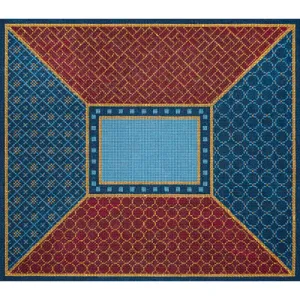 Burgundy & Blue Patterns