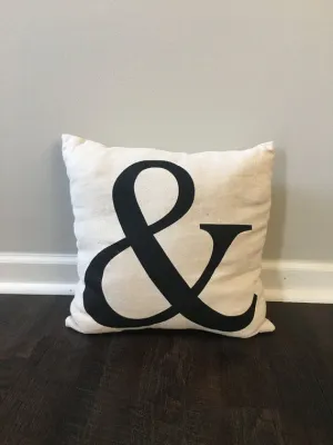 Burlap Ampersand 18 X 18 Pillow Cover