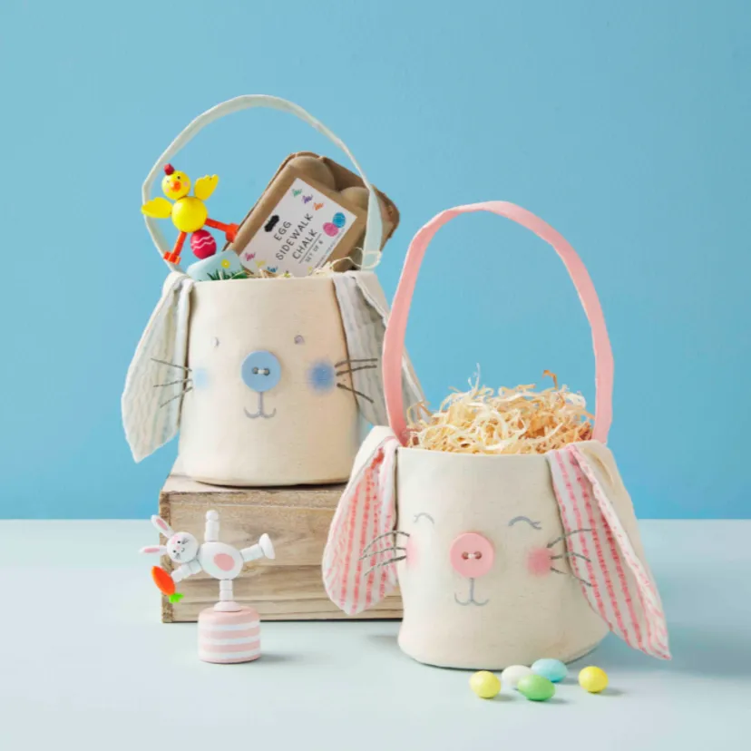 Button Nose Bunny Easter Basket