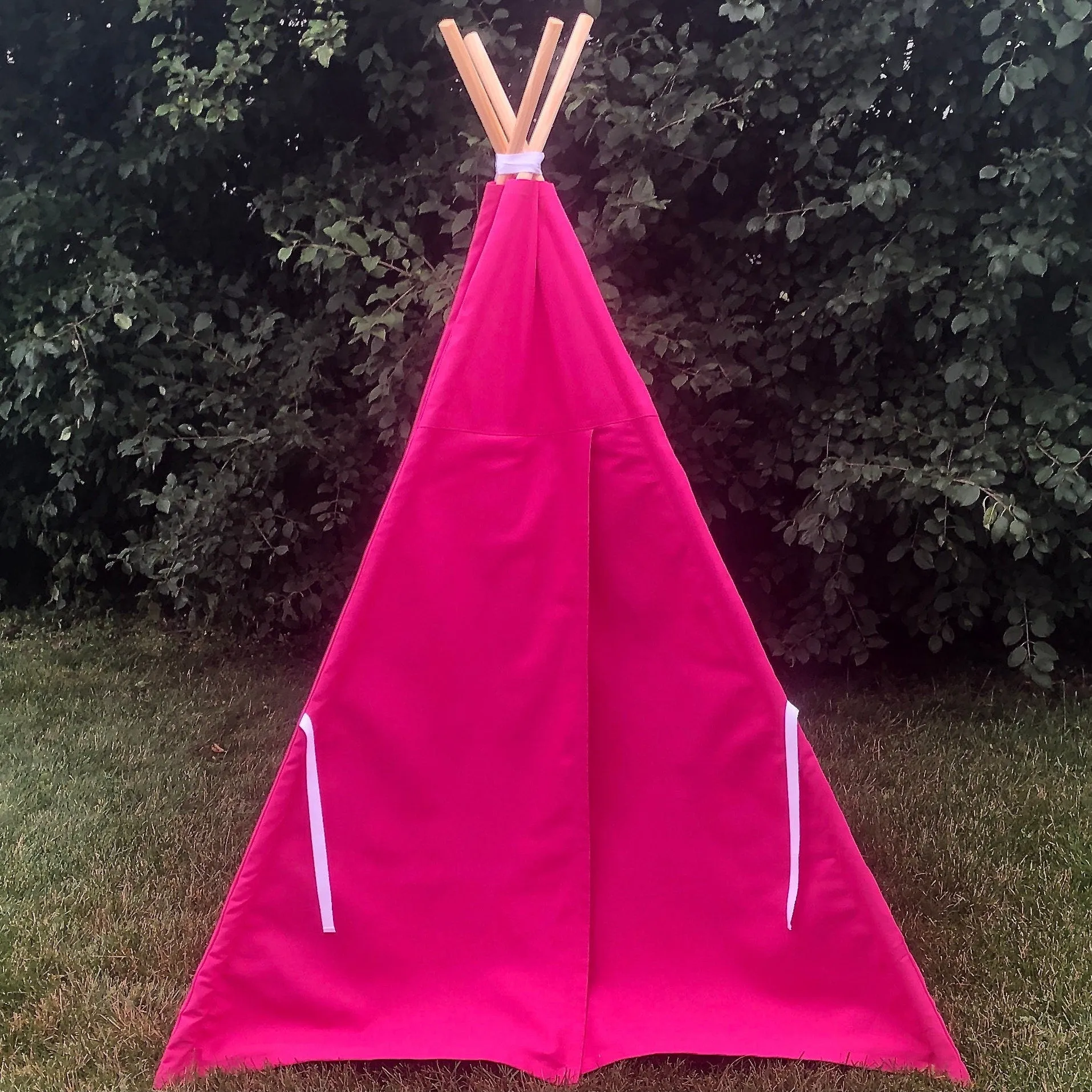 Canvas Kids Teepee Tent 14 COLORS, 5 Sizes, Includes Window, Ships FULLY ASSEMBLED
