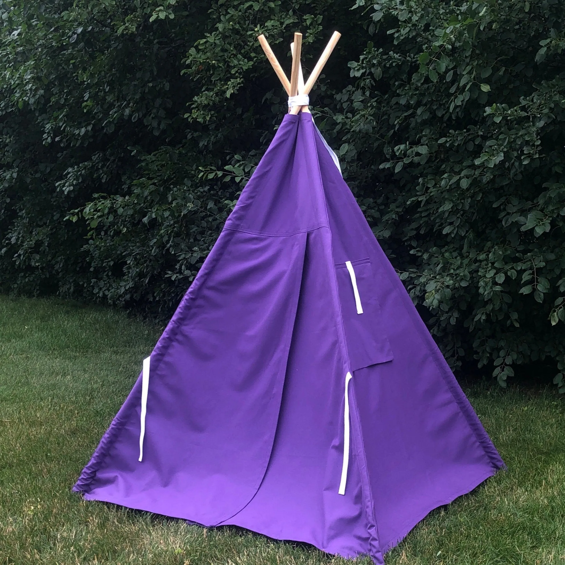 Canvas Kids Teepee Tent 14 COLORS, 5 Sizes with Window