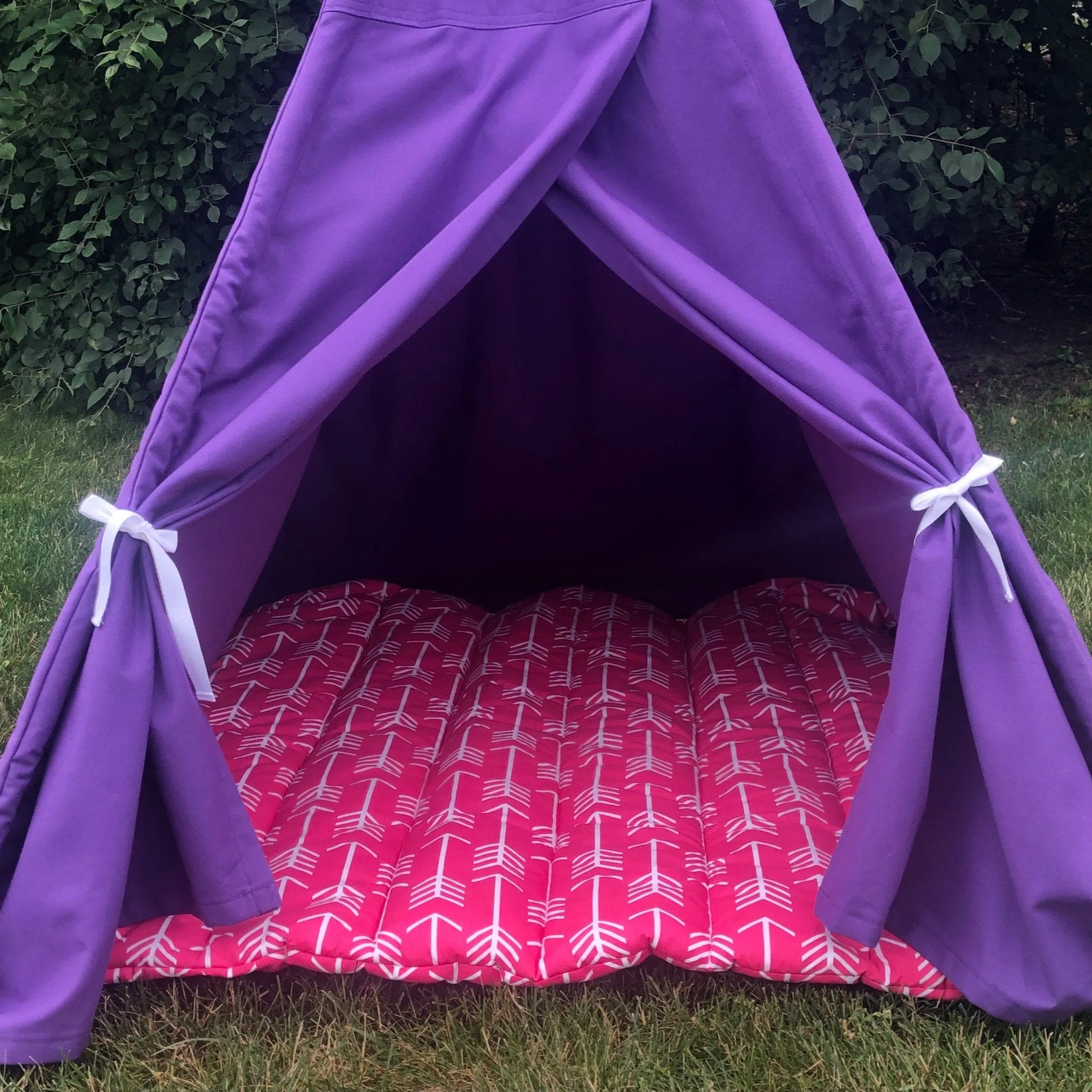 Canvas Kids Teepee Tent 14 COLORS, 5 Sizes with Window