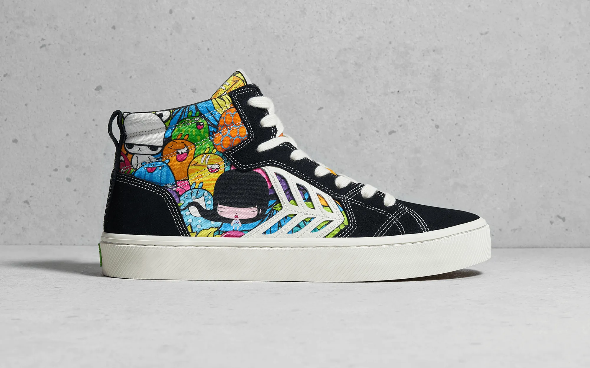 CATIBA PRO High Black Suede Toz Canvas Sneaker Men