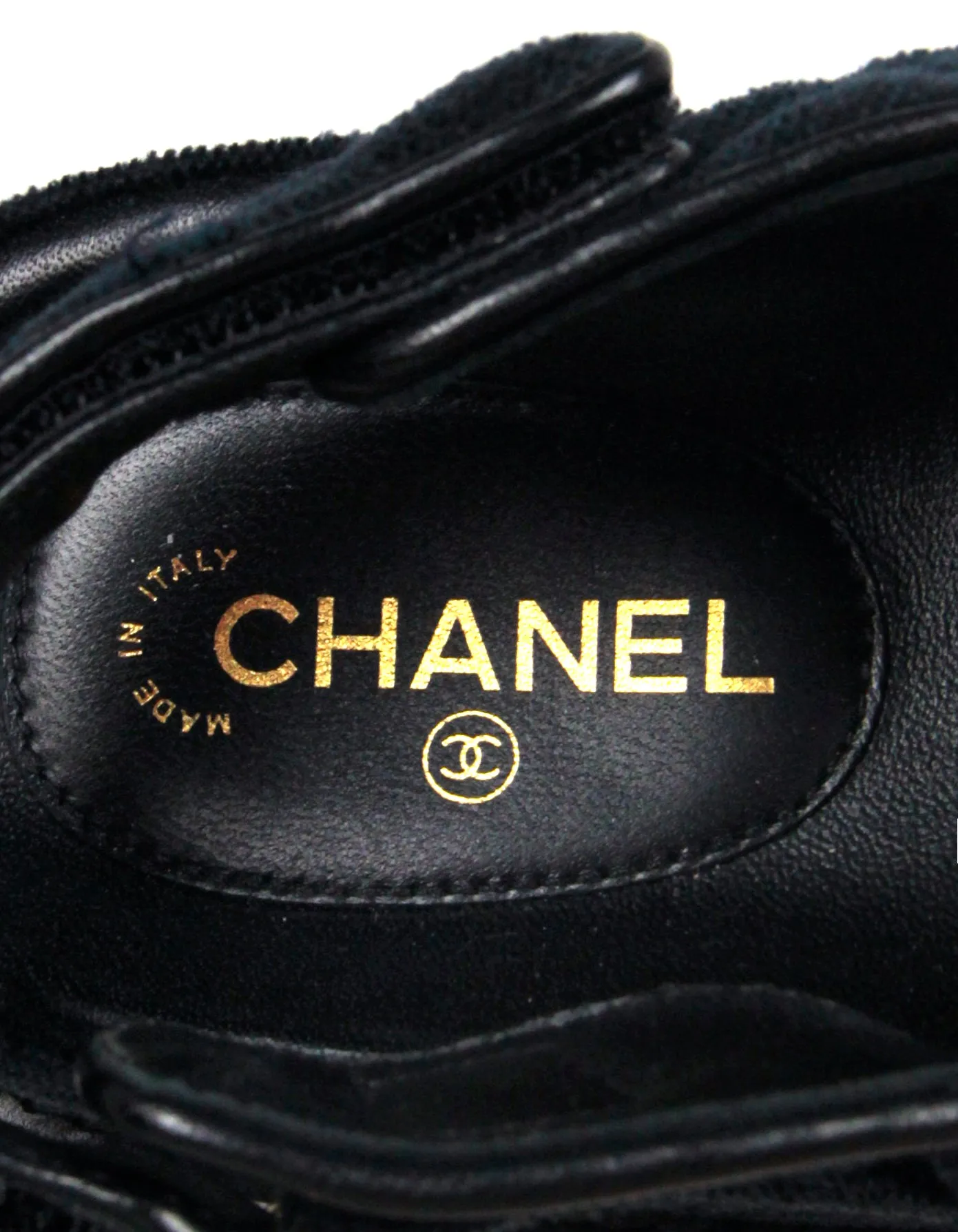 Chanel Navy Blue Velvet Velcro Dad Sandals sz 38