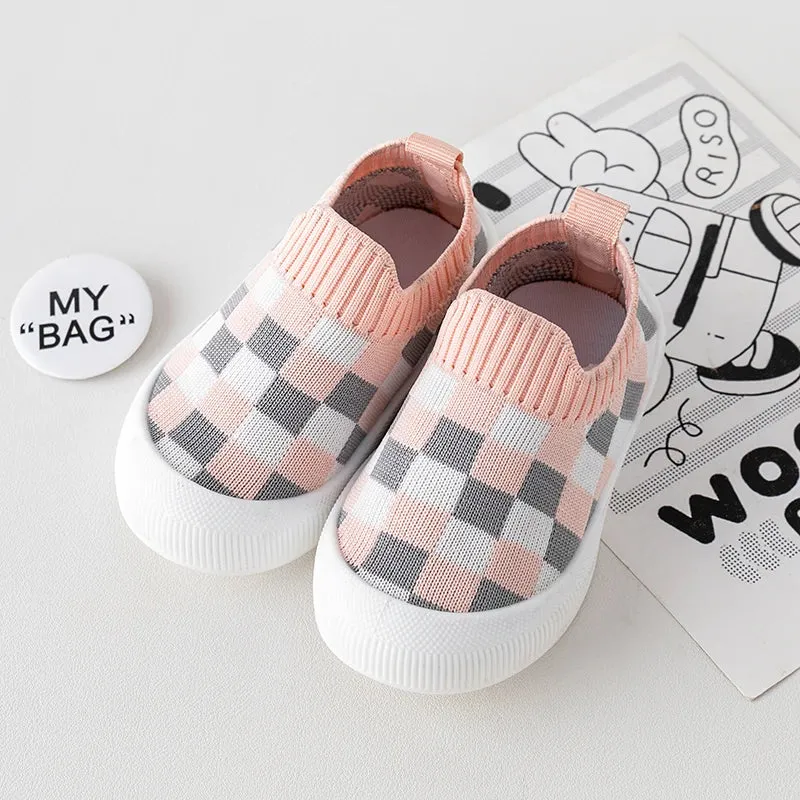 Checkered Slip-On Trendy Shoes for Kids – Comfortable & Stylish Footwear