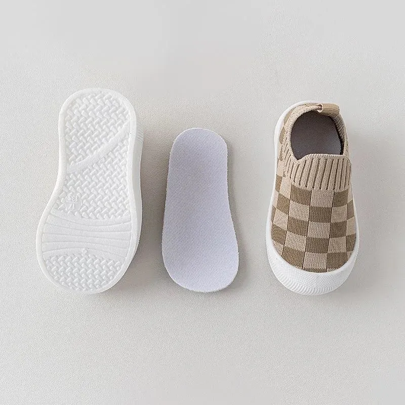 Checkered Slip-On Trendy Shoes for Kids – Comfortable & Stylish Footwear