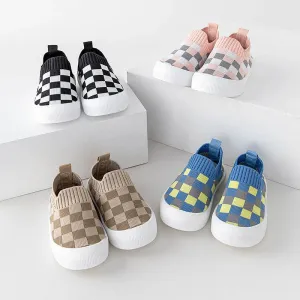 Checkered Slip-On Trendy Shoes for Kids – Comfortable & Stylish Footwear