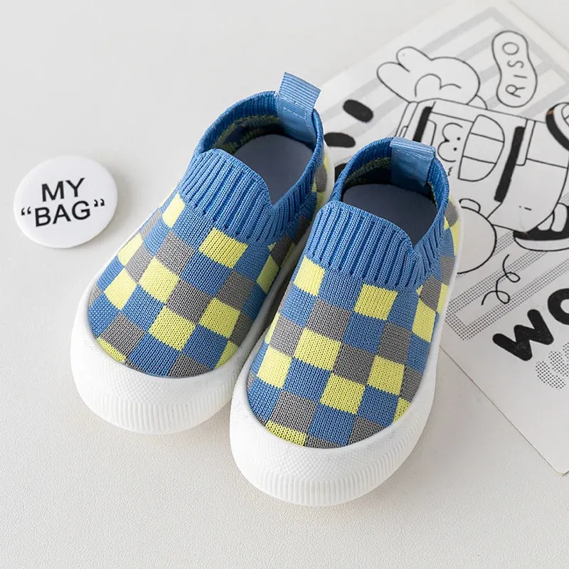 Checkered Slip-On Trendy Shoes for Kids – Comfortable & Stylish Footwear