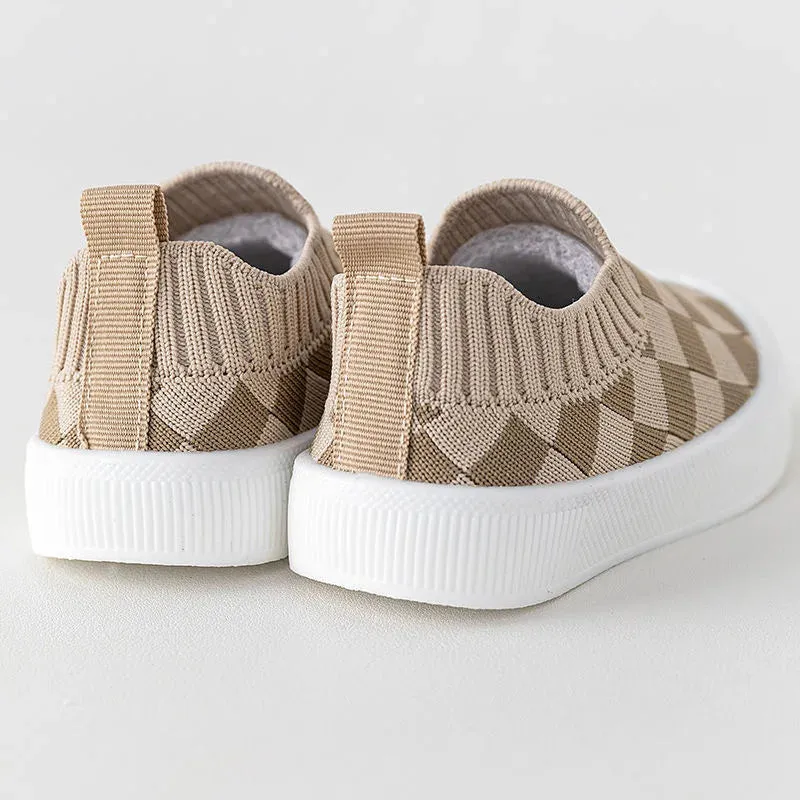 Checkered Slip-On Trendy Shoes for Kids – Comfortable & Stylish Footwear