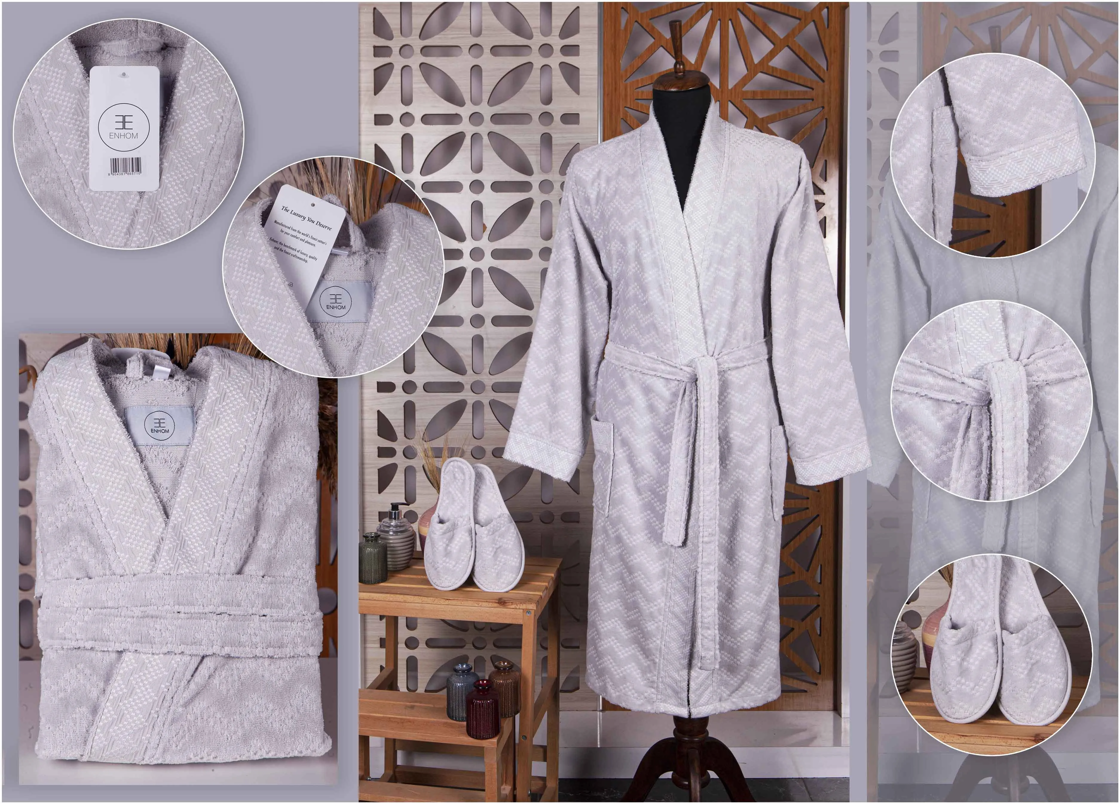 Clarence Collection Jacquard Velvet Bathrobe