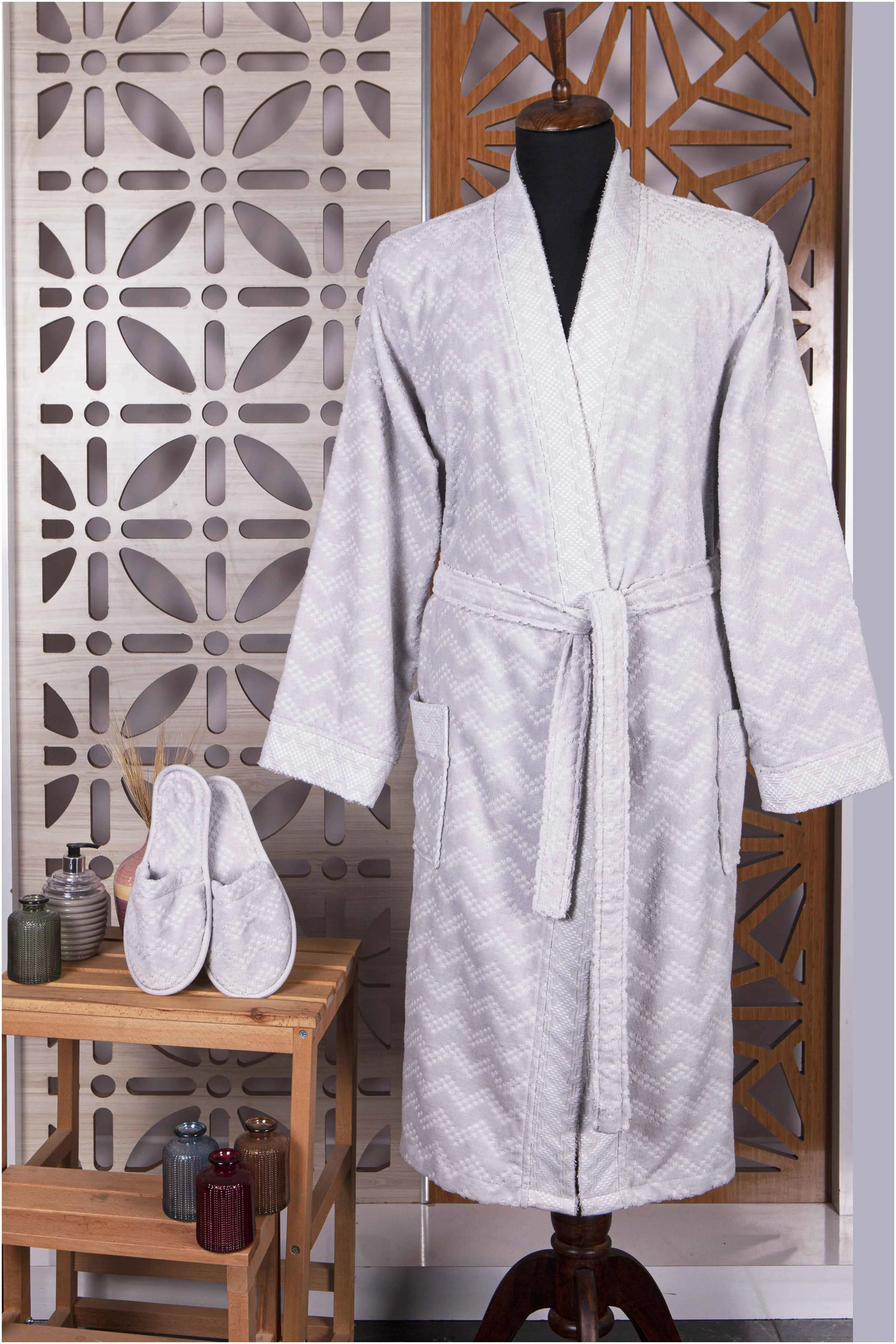 Clarence Collection Jacquard Velvet Bathrobe