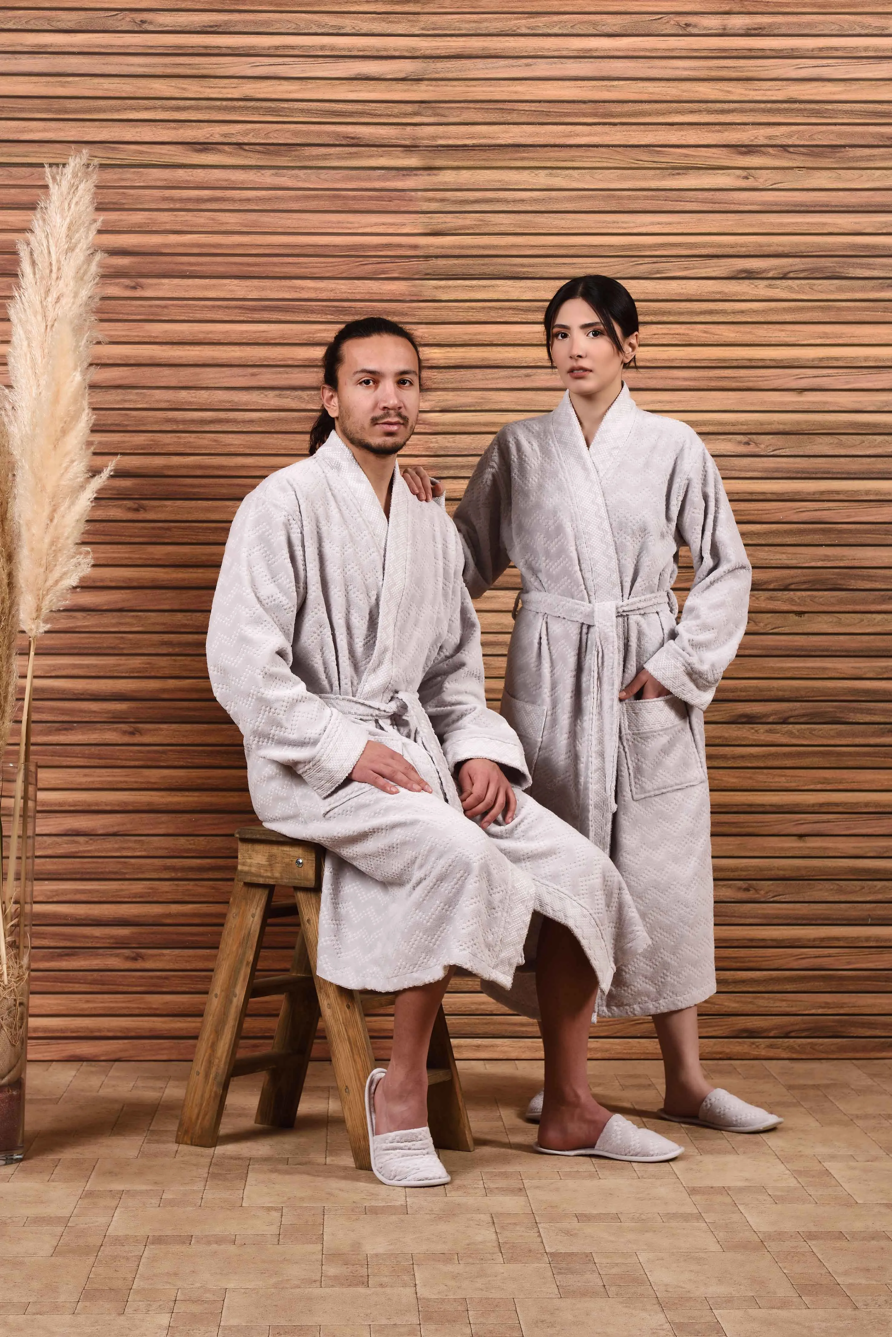 Clarence Collection Jacquard Velvet Bathrobe