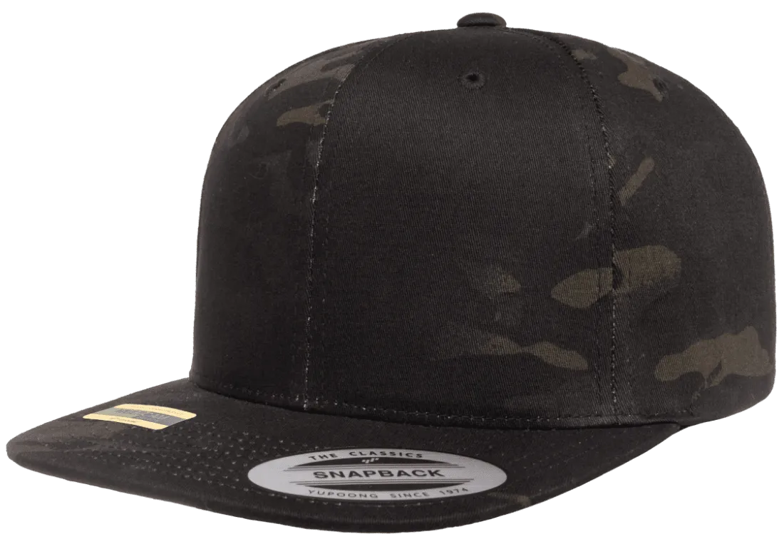 Classics Blank Snapback Cap Multi-Camo Black