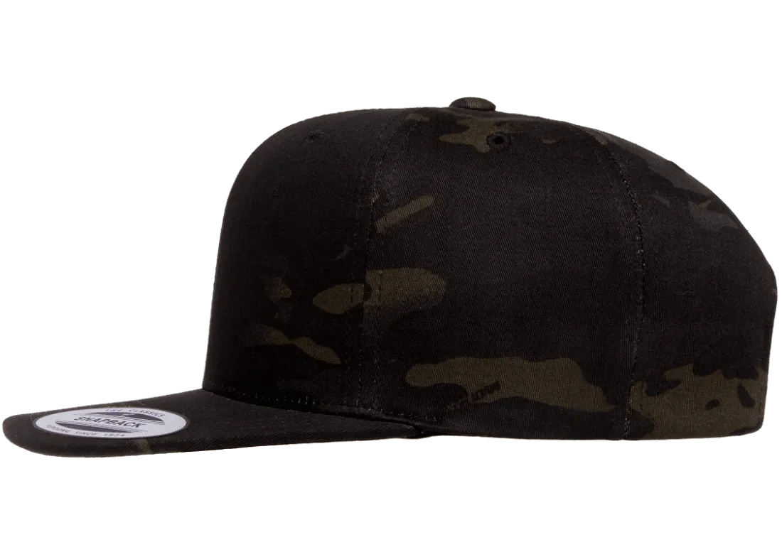 Classics Blank Snapback Cap Multi-Camo Black